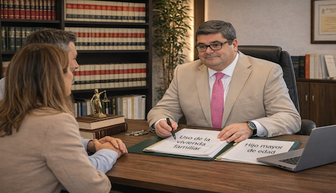 Abogado de Madrid Salinas Abogados asesorando sobre la extinción del uso de la vivienda familiar cuando los hijos ya son mayores de edad