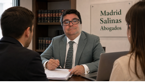 Abogado penalista de Madrid Salinas Abogados asesorando a un cliente en Sevilla sobre un delito de apropiación indebida.