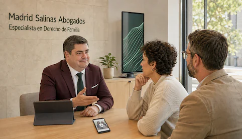 Juan Madrid Salinas asesora a unos padres sobre la publicación de fotos de hijos en redes sociales.