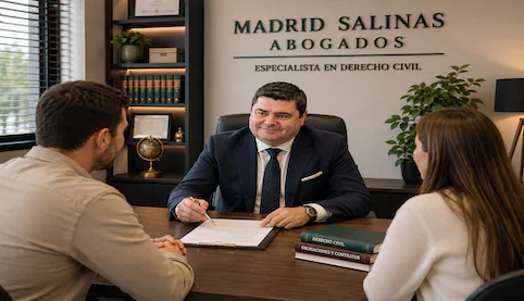 Abogado civil de Madrid Salinas Abogados asesorando a clientes sobre la devolución de las arras tras la denegación de una hipoteca.